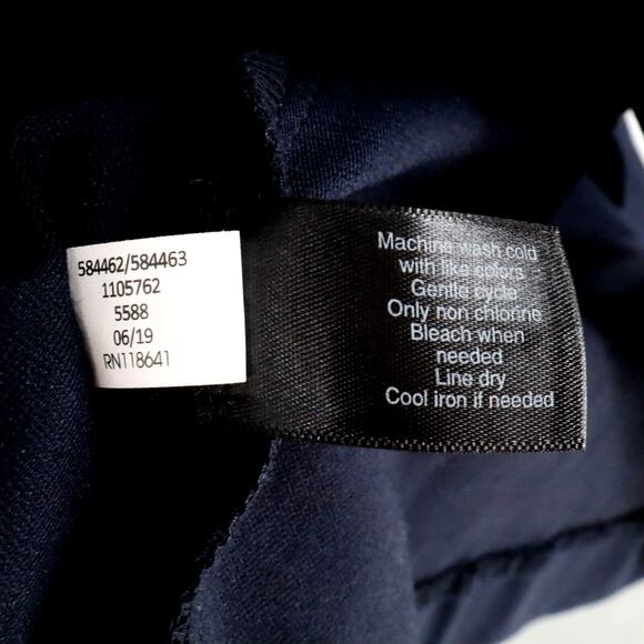 Lane Bryant Jacket Womens 16 Navy Blue Hook Eye Stretch Knit Silver Buttons - Picture 16 of 16